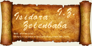 Isidora Zelenbaba vizit kartica